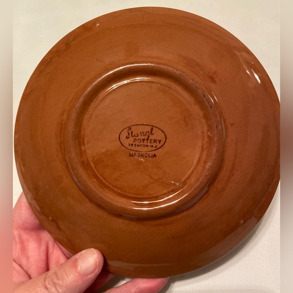 Stangl Pottery 'Magnolia' Flat Cup & Saucer Set  (Set 4) Mid Century Modern - Picture 4 of 8